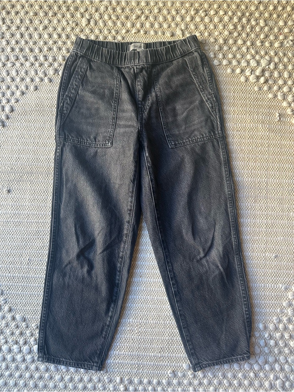 Madewell Pull-On Relaxed Fit Elastic Waist Jogger Jeans Grey Size XS